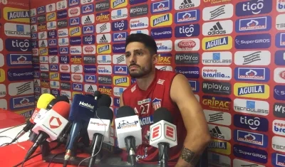 Federico Andueza jugará en Pasto su segundo partido con Junior. 