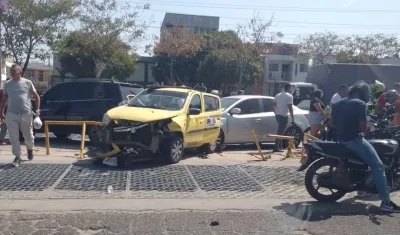 Aspecto del accidente en la Circunvalar. 