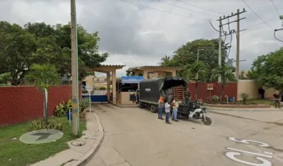 Entrada al acueducto, ubicado en el barrio El Ferry de Barranquilla. 