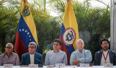 Negociadores del proceso de paz.