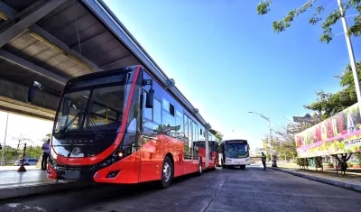 El bus articulado 100% eléctrico.