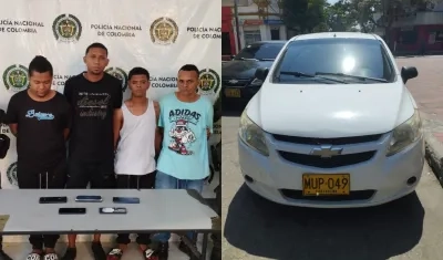Capturados por la Policía y el vehículo en el que huían. 