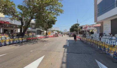 La carrera 44, donde será el desfile de Guacherna esta noche. 