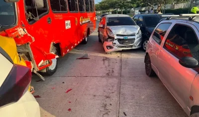 Accidente en la carrera 53. 