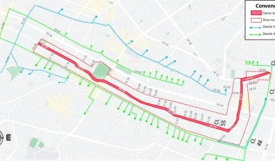 Cierre vial por el desfile de Guacherna. 