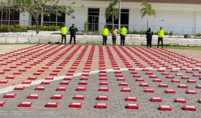 Droga incautada en Santa Marta. 