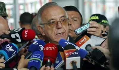 El Ministro de Defensa, Iván Velásquez.