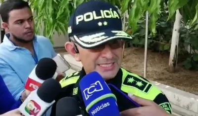 General Jorge Urquijo, comandante de la Policía Metropolitana de Barranquilla.