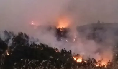 Incendio forestal en Chitaga, Norte de Santander.