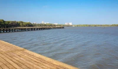 Panorámica actual de la ciénaga de Mallorquín.