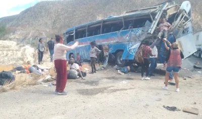 El vehículo accidentado.