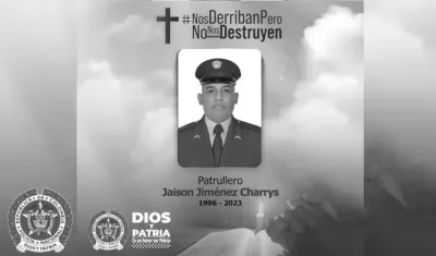 Patrullero Jaison Jiménez Charrys.