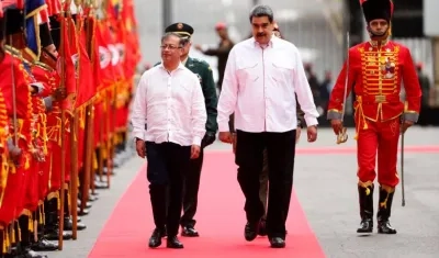 Gustavo Petro y Nicolás Maduro.
