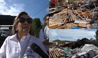 La Procuradora General de la Nación, Margarita Cabello, durante su visita a Providencia.