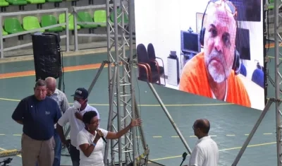 Salvatore Mancuso, en audiencia virtual con víctimas.