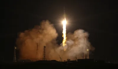 Lanzamiento de la nave espacial Soyuz MS-23.