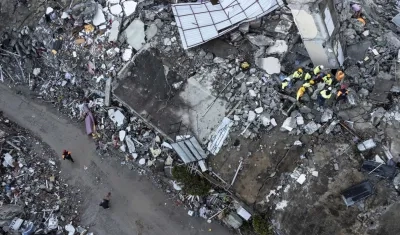 Imagen de los daños del terremoto.