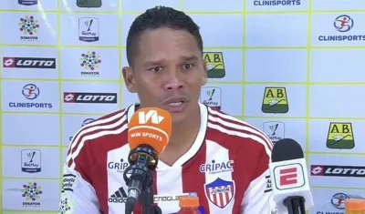 Carlos Bacca habló en rueda de prensa después del partido.