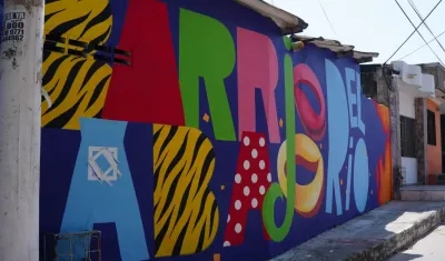 Así quedó una de las paredes intervenidas del Barrio Abajo.