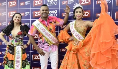 Lina Cabrera Flórez, Ricardo Aragón y Stephanie Sandoval, Reyes del Carnaval de Barranquilla en Nueva York.