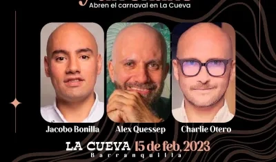 Los chefs Jacobo Bonilla, Alex Quessep y Charlie Otero.