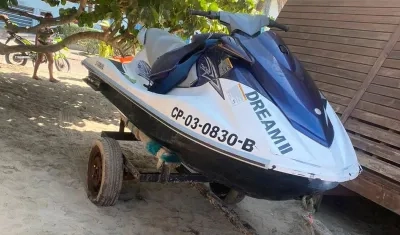 La moto acuática fue inmovilizada por las autoridades de Cartagena.