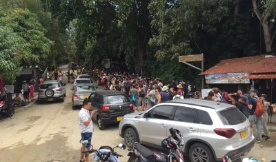 El ingreso al Parque Tayrona es lento y caótico