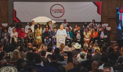 Acto de lanzamiento del partido 'La Fuerza de la paz' de Roy Barreras.