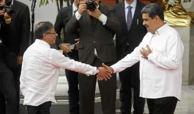 Los Presidentes de Colombia, Gustavo Petro, y Venezuela, Nicolás Maduro.