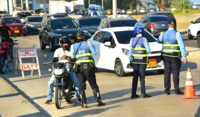 Operativos del  Departamento Administrativo de Tránsito y Transporte en Cartagena.