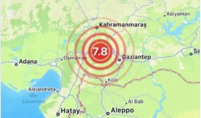 El sismo se registró a 23 kilómetros al este de la ciudad de Nurdag.