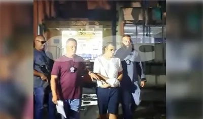 Momento de la captura en Brasil de Miguel Ángel Insfrán Galeano, alias ‘Tío Rico’.