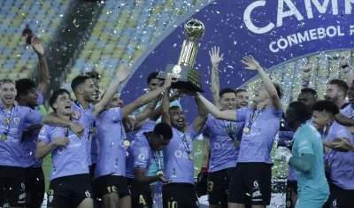 La celebración de los jugadores de Independiente del Valle.