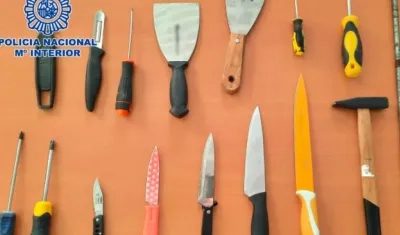 Las armas incautadas.