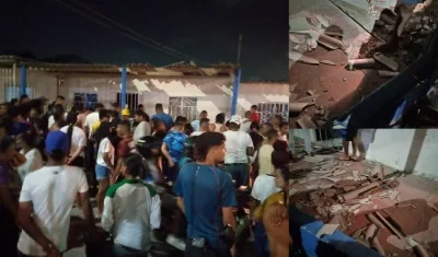 La explosión dejó daños en la vivienda. 