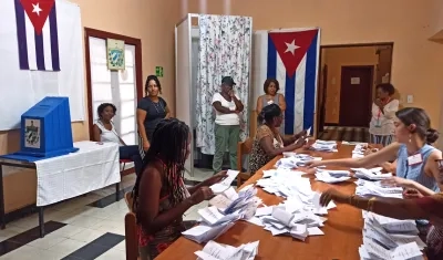 Conteo de votos en La Habana.