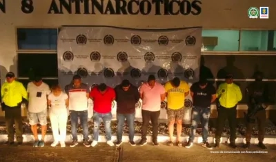 Parte de los capturados en los operativos.