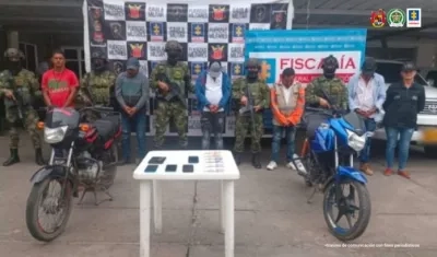 Las capturas fueron realizadas por el Ejército y el CTI de la Fiscalía. 