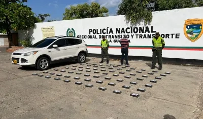 Cocaína incautada en La Guajira. 