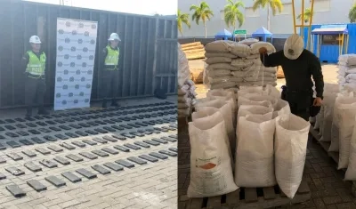 Cocaína incautada en Cartagena. 