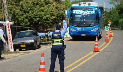 Controles viales durante el puente festivo