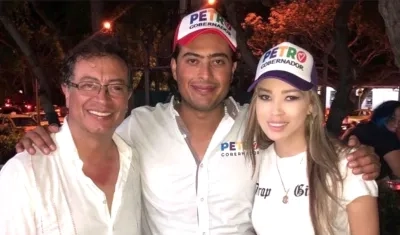 Day Vásquez con el Presidente Gustavo Petro y Nicolás.