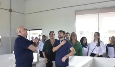 El COO de Tecnoglass, Christian Daes, y el Alcalde de Barranquilla, Jaime Pumarejo.