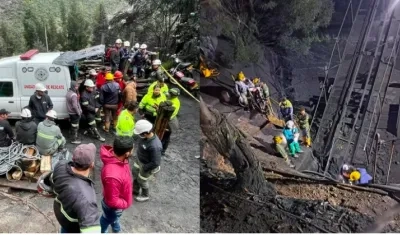 Imágenes de la emergencia en la mina.