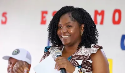 La Vicepresidenta Francia Márquez encabezando el acto.