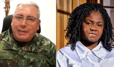 Comandante de las Fuerzas Armadas y Francia Márquez.