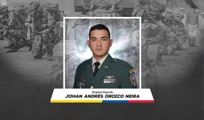 Sargento segundo Johan Orozco Neira, víctima del accidente.