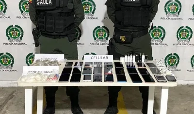 Los elementos incautados.