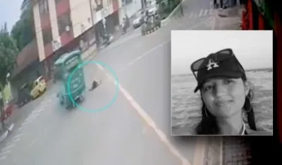Laura Parra, joven que cayó de un bus en Neiva. 
