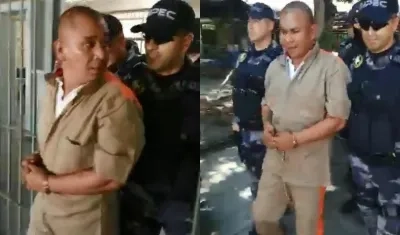 El 'Negro Ober' esposado de pies y manos.